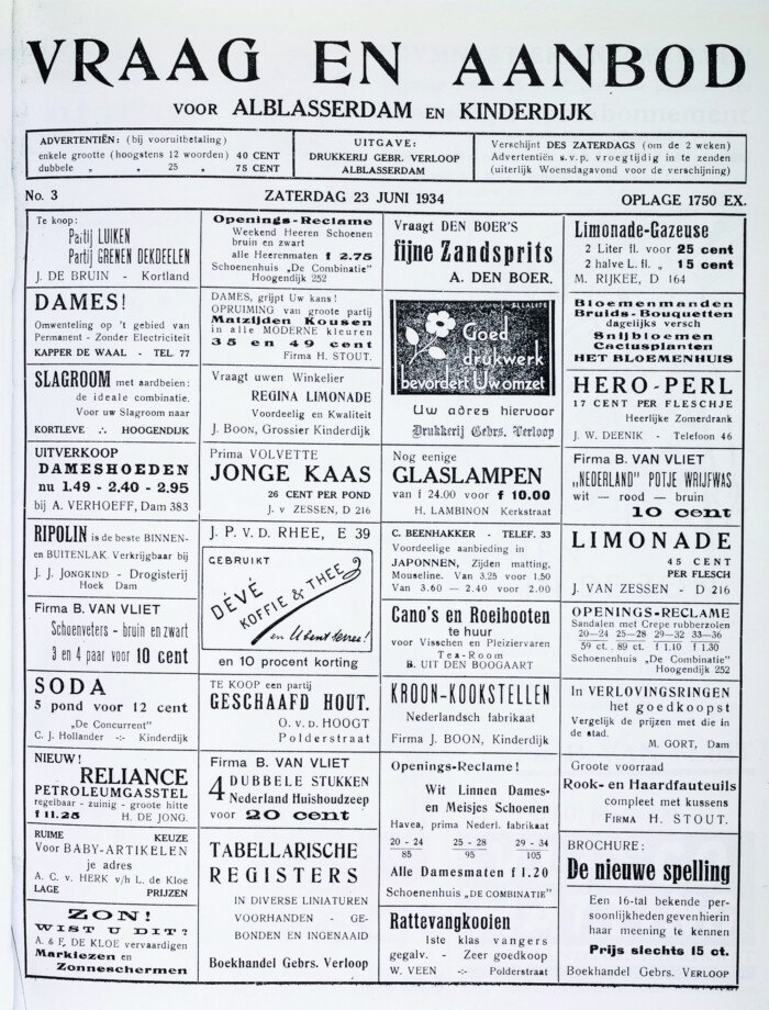 1934 - Vraag & Aanbod